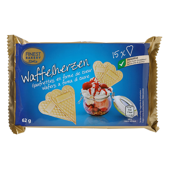 FINEST BAKERY Eiswaffel, Waffelherzen