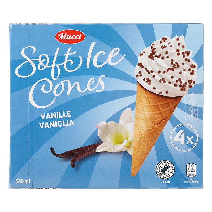 MUCCI  Cônes de glace, vanille