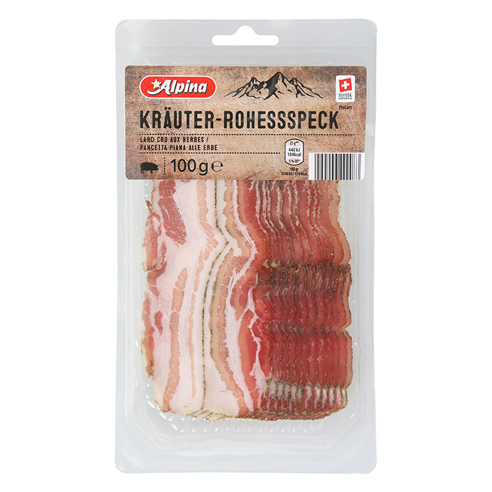 ALPINA Pancetta cruda alle erbe, a fette