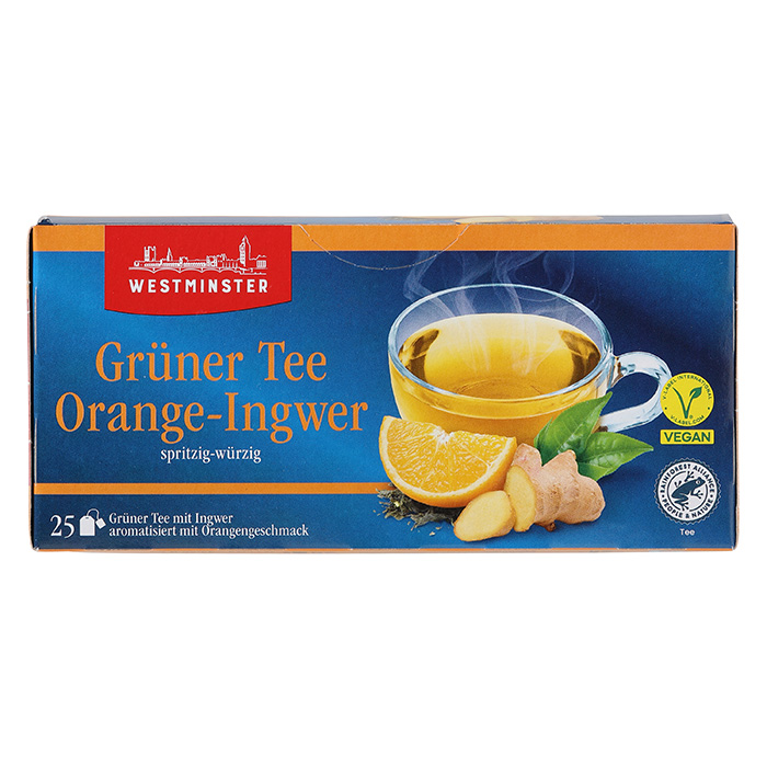 WESTMINSTER Grüner Tee, Orange-Ingwer