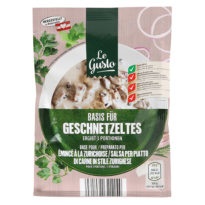 LE GUSTO Sauce im Beutel, Geschnetzeltes