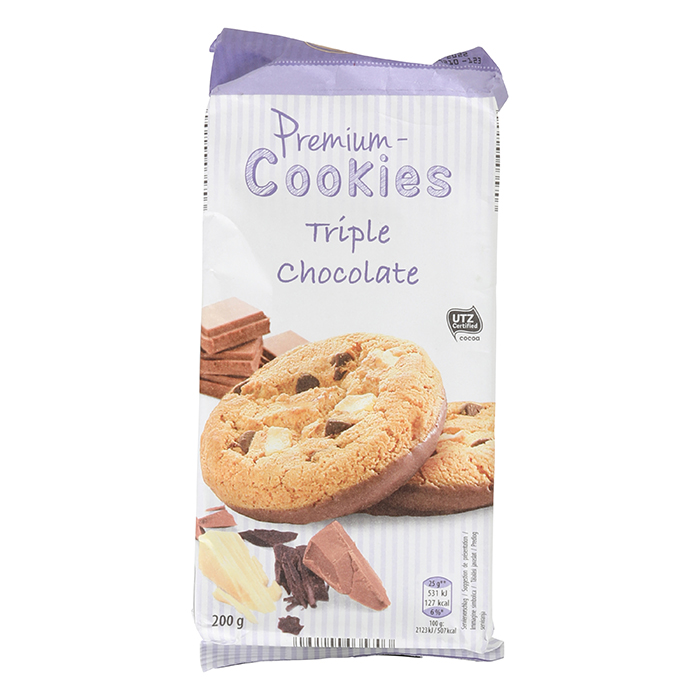 FINEST BAKERY Premium cookies, triple chocolate