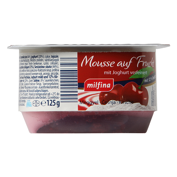 MILFINA Mousse su un letto di frutta, ciliegia