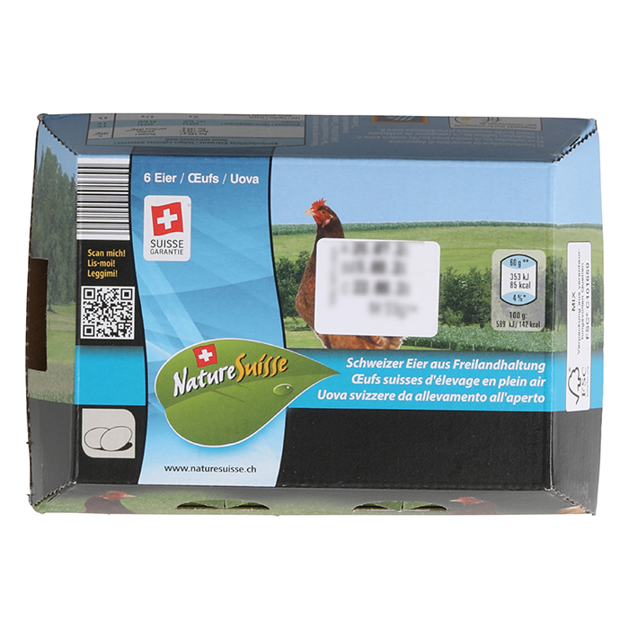 NATURE SUISSE Schweizer Freilandeier, 6er-Pack