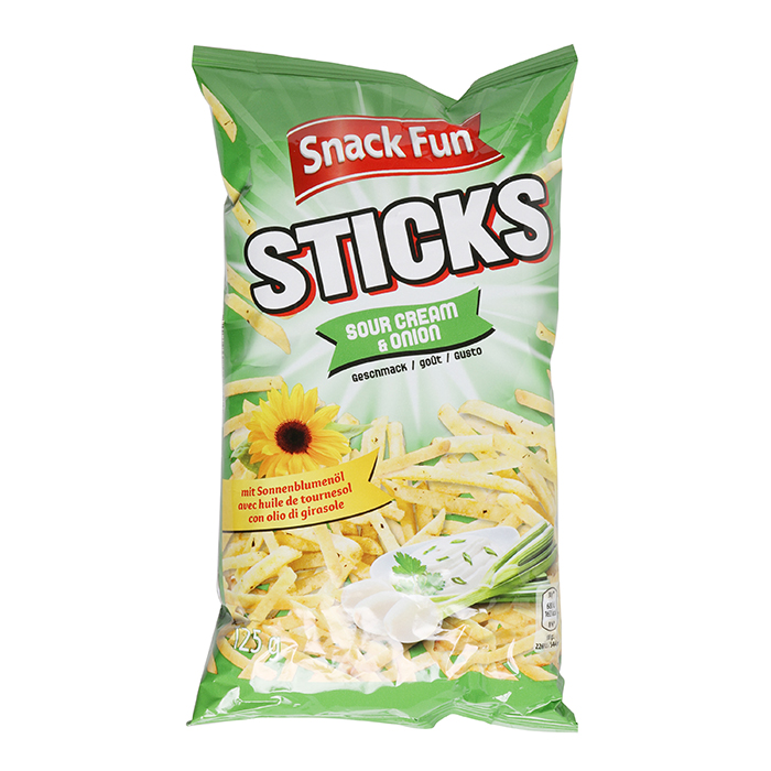 SNACK FUN Patatine stick, sour cream/onion