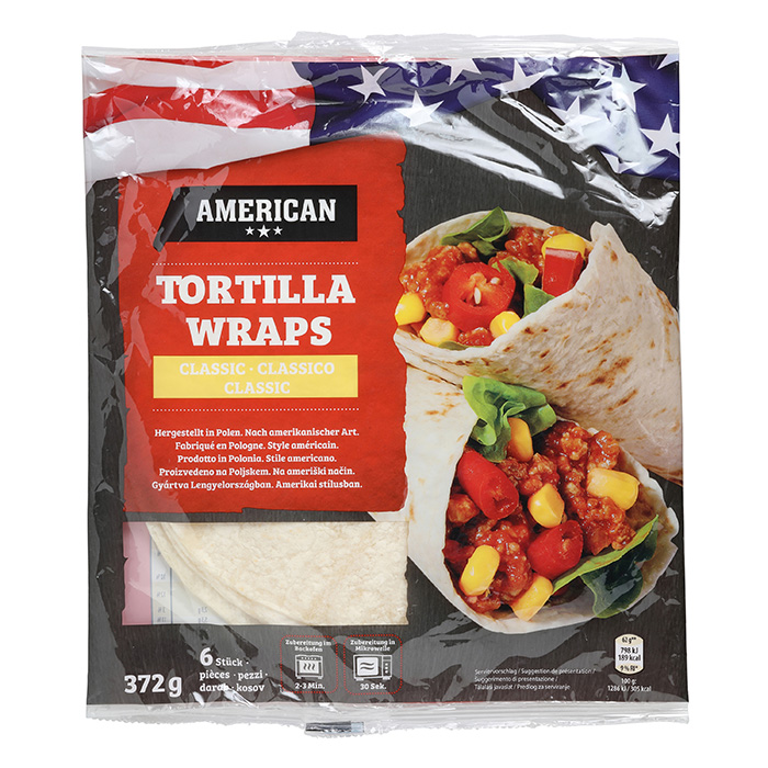 AMERICAN Tortilla Wraps, Classic ALDInow