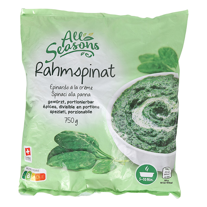 ALL SEASONS Rahmspinat, tiefgefroren