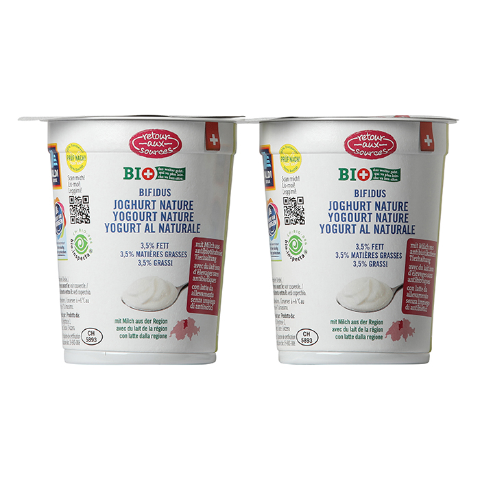 RETOUR AUX SOURCES BIO Joghurt Bifidus 3.5 % Fett, 2er-Pack