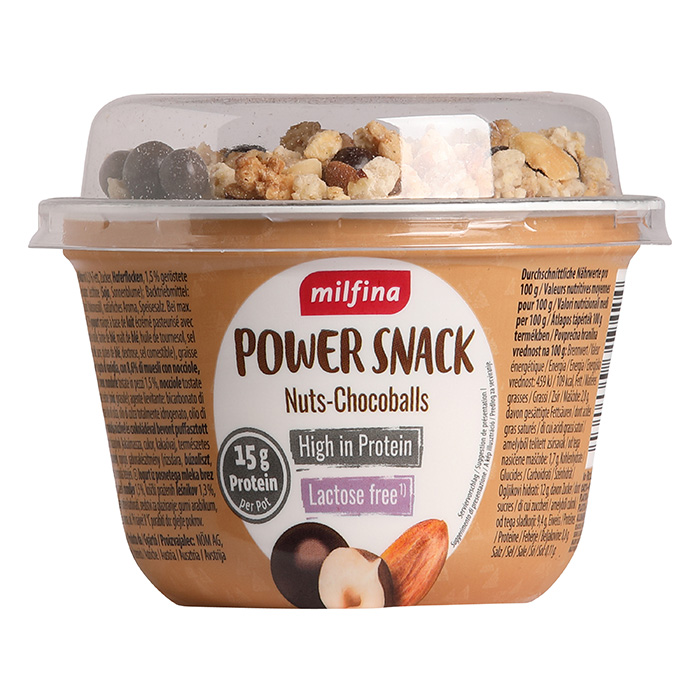 MILFINA Power Snack Joghurt, Nuss-Schokoballs
