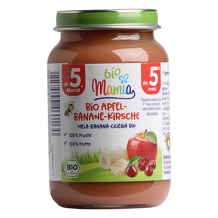 MAMIA BIO Babynahrung Apfel-Kirsche-Banane