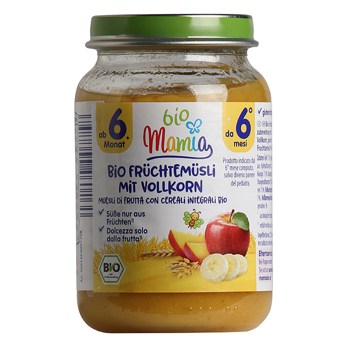 MAMIA BIO Alimenti per la prima infanzia, Müesli con frutta