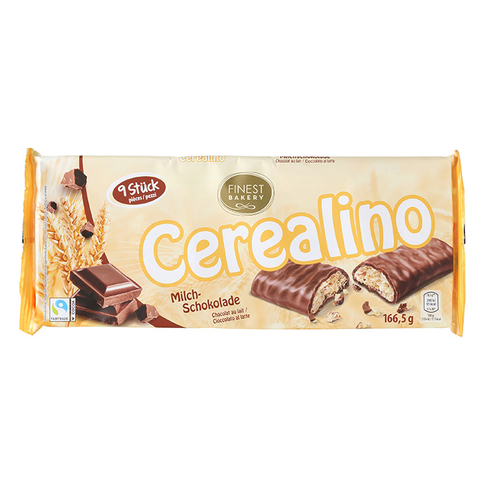 FINEST BAKERY Gebäckriegel Cerealino, Milchschokolade