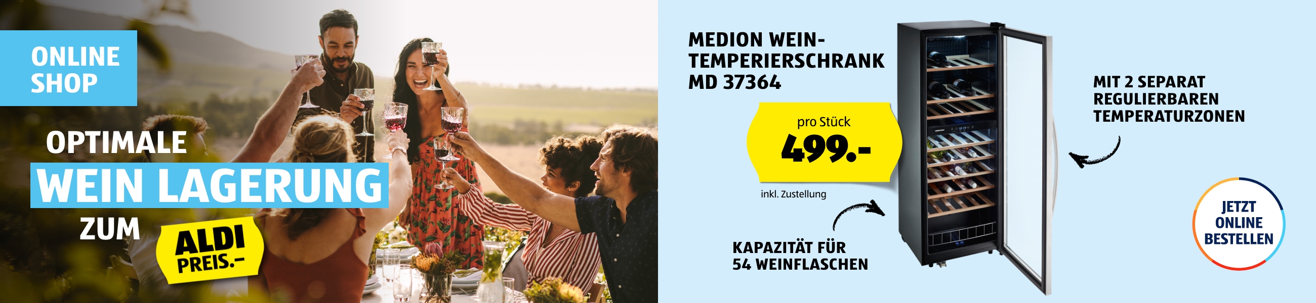 Weintemperierschrank im ALDI SUISSE Onlineshop bestellen